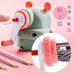 轉(zhuǎn)筆刀小學(xué)生削筆刀手搖自動進(jìn)鉛卡通削筆器大女兒童機(jī)器人刨筆器