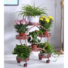 花架鐵藝帶輪落地式綠蘿花盆架客廳陽臺花架子多層室內(nèi)特價(jià)省空間